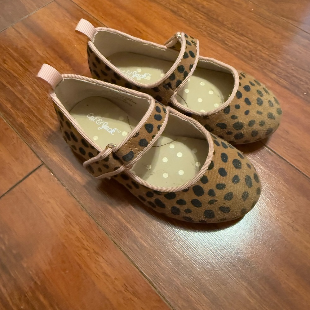 Cat & Jack Brown Leopard Print Mary Jane Shoes
